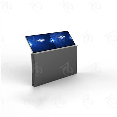 Ochr-yn-ochr Math Deuol 24'' Monitor Tilt Addasadwy Symudadwy Monitor